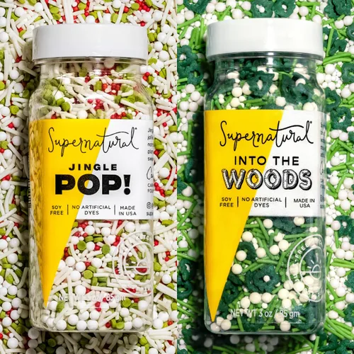 Miniatura 13 de Supernatural All Natural Sprinkles Juego de Navidad Sin Colorantes, Sin Colorantes Artificiales, Sin Soja, Sin Gluten, Vegano y Espolvoreados