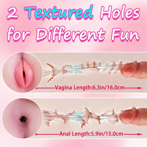 Miniatura 4 de Muñeca sexual realista para hombres, masturbador masculino de cerdo con vaginal apretado y anal profundo, juguete sexual de tamaño completo, lindo