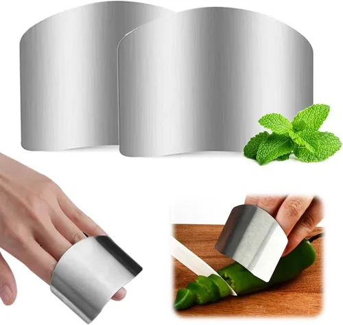 Miniatura 9 de Protector de dedos de acero inoxidable, protector de dedos mejorado 2025 para cortar alimentos, herramienta segura para cortar, cortar en cubitos