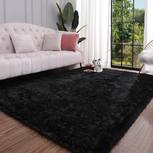 Miniatura 32 de Keeko Alfombras Esponjosas para Sala de Estar y Dormitorio, Alfombra Suave de Felpa para Junto a la Cama, Alfombra Grande Moderna para Interiores