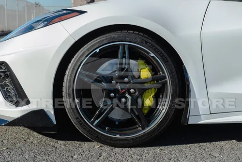 Miniatura 2 de Repuesto para los modelos Chevrolet Corvette C8 Stingray y Z51 2020 actuales GM Factory XL - Par de protectores de salpicaduras laterales Plástico