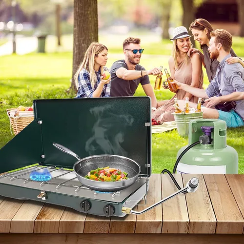 Miniatura 7 de 5430 Regulador de estufa de parrilla con adaptador de propano de 5 pies de repuesto para estufa de propano Coleman, compatible con 5442, 5413,5444