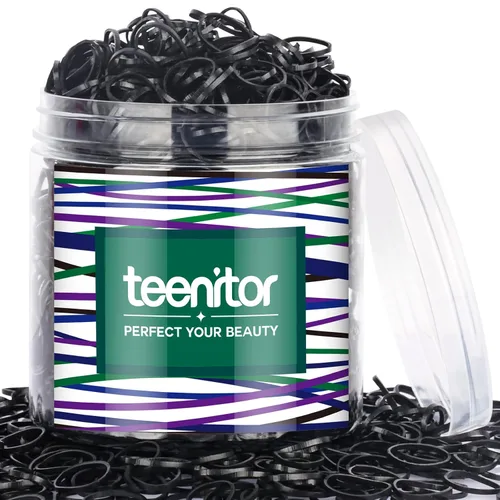 Miniatura 10 de Teenitor 2000 ligas para el pelo de niños pequeños, bandas elásticas de goma para el pelo de bebé, lazos para el pelo multicolor para niñas B