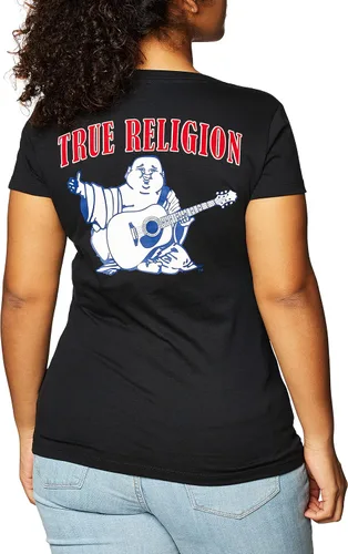 Miniatura 5 de True Religion Women's V-Neck Buddha Logo Tee