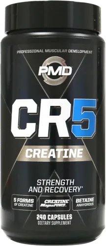 PMD Sports CR5 Professional Creatina Complejo – Recuperación mejorada, reduce el dolor, ganador de masa muscular magra – Mezcla de creatina Power 5