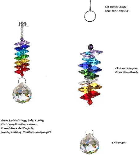 Miniatura 8 de H&D - Atrapasueños con cristales de 30mm para regalo