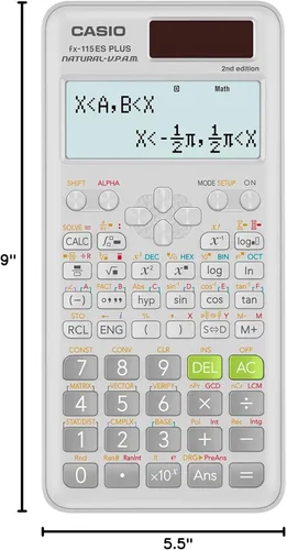 Miniatura 9 de Casio fx-115ES Plus 2ª edición – Calculadora científica avanzada Más de 280 funciones, pantalla Natural Textbook Display℠ Ideal