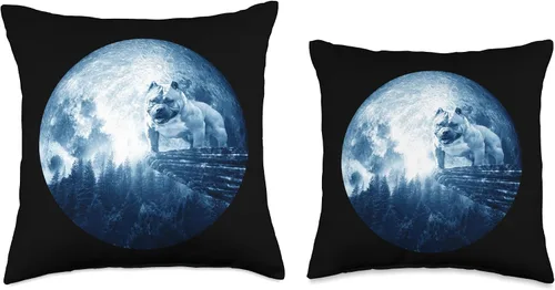 Miniatura 3 de American Bully Dog Shirts and Gifts American Bully Moon Mom Dad - Almohada para mujeres, hombres, amantes de los perros, 16 x 16 pulgadas, multicolor