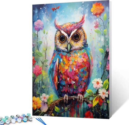 Miniatura 8 de Tucocoo Kits de pintura por números de lavanda con pinceles y pigmento acrílico sobre lienzo para adultos, hermoso proyecto de manualidades florales