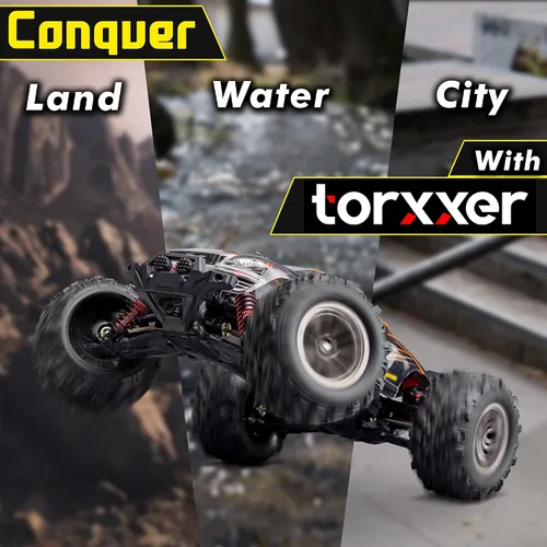 Miniatura 7 de Camión RC sin escobillas a escala 1:16 – Coche RC de grado pasatiempo de alta velocidad, alcanza 33 millas por hora – 4WD todoterreno para agarre