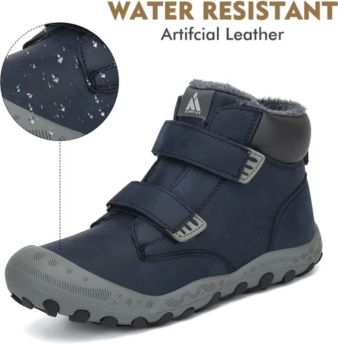 Miniatura 2 de Mishansha - Botas de senderismo para niños y niñas, longitud hasta el tobillo, resistentes al agua, antigolpes, antideslizantes, atléticas, para uso