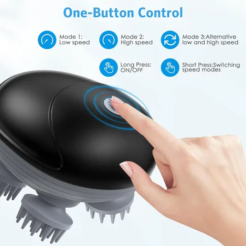 Miniatura 4 de Masajeador Portátil Mejorado para Mascotas, 4 Cabezas de Masaje, Rascador de Cabeza y Espalda para Gatos, Masajeador Eléctrico para Perros y Gatos