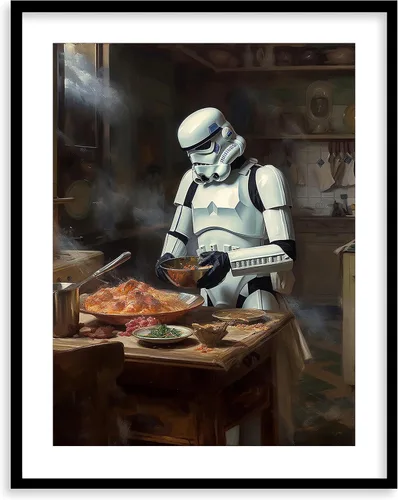 Miniatura 26 de Impresiones de Arte para Cocina de Star Wars - Impresión Giclée de Arte Fino Premium - Póster de Impresión Estético de Darth Vader Boba Fett Yoda