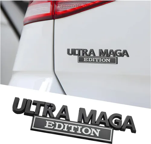 Miniatura 8 de AICEL Edición Ultra MAGA, emblemas de metal completo en 3D para coche, etiquetas de personalidad clásicas con adhesivo fuerte, insignias para coche