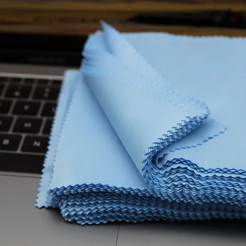 Miniatura 6 de AAwipes Paño de limpieza para anteojos a granel (5.5 x 5.5 pulgadas, azul, 100 piezas, sin logotipo) para lentes, lentes, teléfonos, pantallas