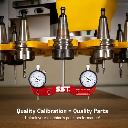 Miniatura 5 de SST - Sistema Mini de Tramado para Torno y Fresadora - Tramado, Alineación y Cuadrado para Calibración de Máquinas - Para Desalineación Angular