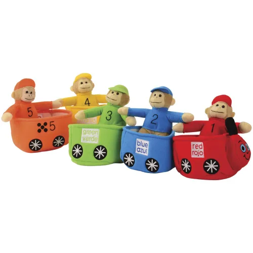 Miniatura 2 de Constructive Playthings Juguetes Velour Bilingüe Play & Learn Tren de mono para niños