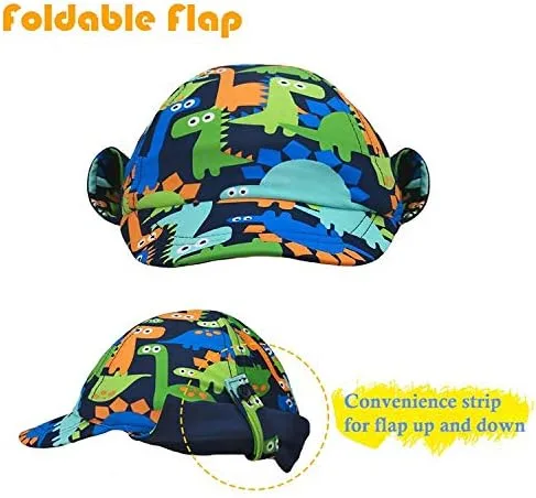 Miniatura 3 de Gifts Treat Sombrero de legionario para niños, protección solar UPF 50+, gorro de natación con solapa para niños, sombrero de sol de secado rápido