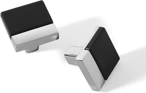 Miniatura 12 de 2 paquetes de tiradores de gabinete negros y dorados para cocina, manijas de gabinete de zinc, herrajes para cajones, tiradores para armario