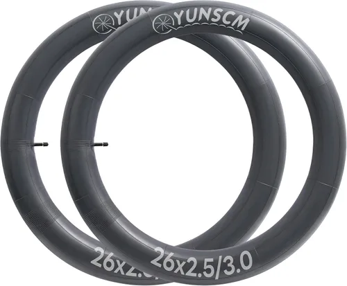 Miniatura 2 de 2 tubos de neumáticos gruesos de 26 pulgadas de 26 x 2.5, 26 x 3.0, válvula Schrader AV de 26 pulgadas, tubos de bicicleta gruesa compatibles