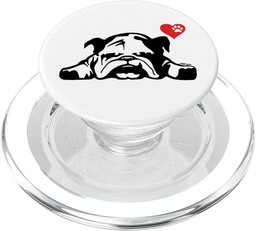 Miniatura 8 de English Bulldog I Love My English Bulldog - Agarre y soporte para teléfonos y tabletas, Negro