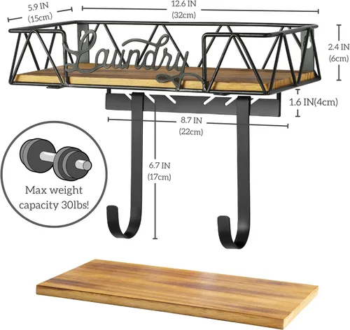 Miniatura 3 de PERFNIQUE Soporte de pared para tabla de planchar, colgador de tabla de planchar, montaje de pared para tabla de hierro (forma de T y V)