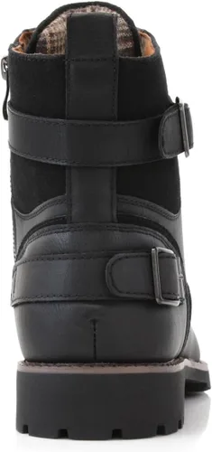 Miniatura 4 de Polar Fox Patrick MPX808583 - Botas clásicas de combate con cierre de cremallera para hombre, 7 ojales