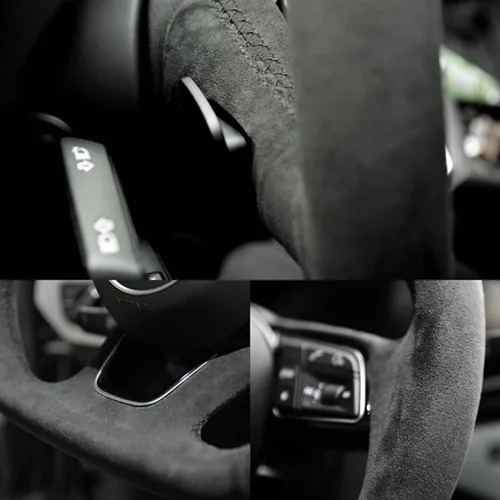 Miniatura 3 de Steering Wheel Covers for Nissan X-Trail Qashqai Rogue Sport Kicks Micra Leaf 2017-2019, Custom Car Steering Wheel Braid Cover