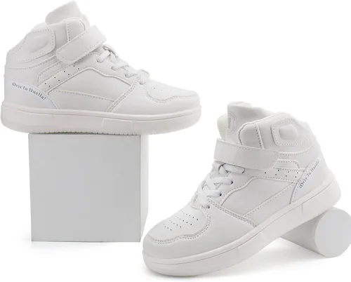 Miniatura 5 de brooman Zapatos de baloncesto para niños, tenis de caña alta para niñas, zapatos de escuela, zapatos deportivos para correr