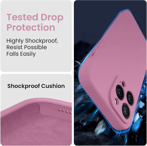 Miniatura 4 de FireNova Funda diseñada para iPhone 13 Pro, funda de silicona mejorada [protección de cámara] con [2 protectores de pantalla], forro