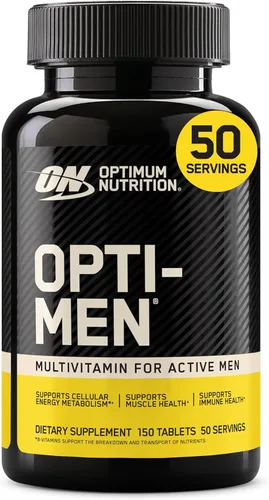 Optimum Nutrition Opti-Men, Vitamina C, Zinc y Vitamina D, E, B12 para Apoyo Inmunológico Suplemento Multivitamínico Diario para Hombres, 150