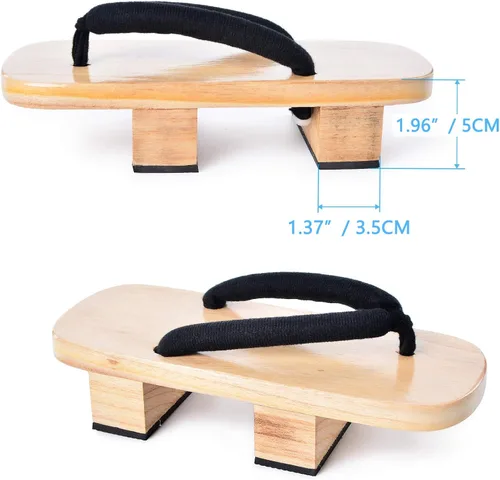 Miniatura 3 de Japanese Wooden Clogs with Tabi Socks For Men Women