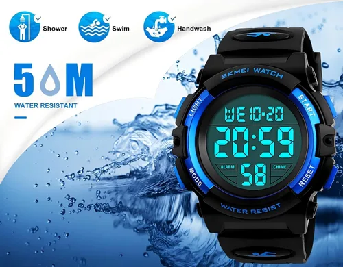 Miniatura 2 de MJSCPHBJK Reloj para niños, reloj para niños de 3 a 15 años, reloj digital deportivo al aire libre, multifuncional, cronógrafo LED 50 M, calendario