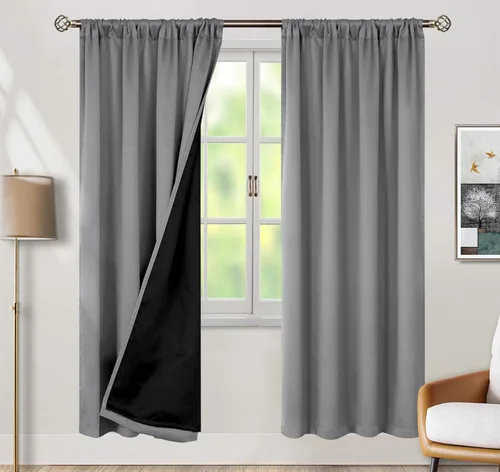 Miniatura 71 de BGment - Cortinas opacas para sala de estar de 63 pulgadas de largo, juego de 2 paneles, cortinas para oscurecer toda la habitación, cortinas