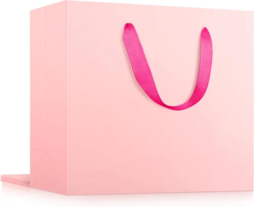 Miniatura 27 de EUSOAR Bolsas de papel de estraza para regalo, paquete de 12 bolsas de papel kraft de 10.6 x 3.1 x 8.3 pulgadas con asas, bolsas resistentes
