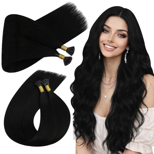 Miniatura 10 de Ugeat - Extensiones de cabello humano con microanillo, 14 pulgadas, extensiones de cabello Remy con microcuentas de 1 gm/hebra, 50 gms, extensiones