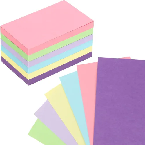 Miniatura 18 de Fainne 300 piezas de 5 x 8 pulgadas, tarjetas de índice en blanco, 180 g/m², cartulina gruesa, colores surtidos, tarjetas en blanco de neón