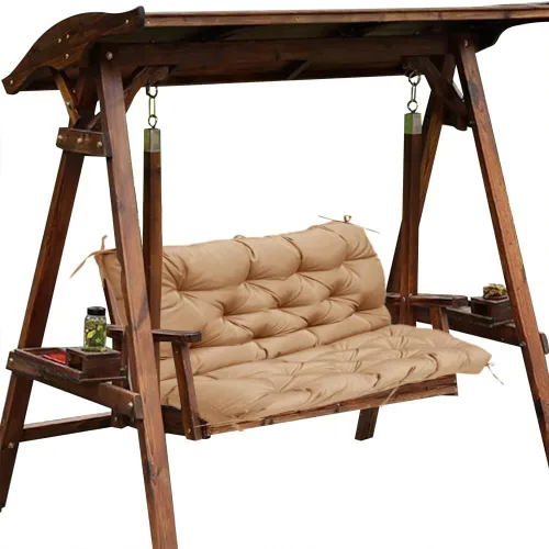 Miniatura 14 de Cojines de repuesto para columpio con respaldo, cojín de banco impermeable para exteriores, 2-3 plazas, para muebles de jardín y patio