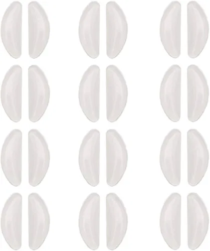 Miniatura 8 de Almohadillas de silicona para la nariz mejoradas, 12 pares de almohadillas adhesivas de silicona antideslizantes para gafas, lentes de sol, 0.110