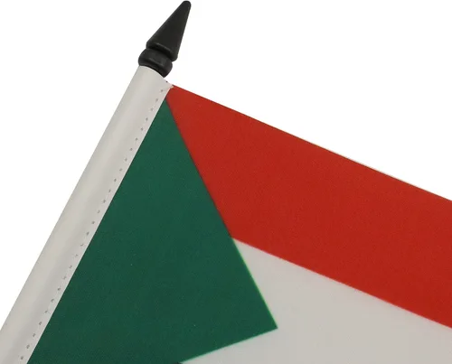 Miniatura 46 de AZ FLAG Sierra Leone Bandera de mesa 5'' x 8'' - Bandera de escritorio de Sierra Leona 21 x 14 cm - Bastón y base de plástico negro