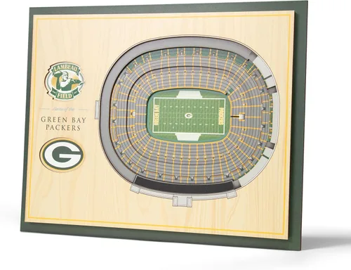 Miniatura 22 de YouTheFan Arte de pared de 5 capas con vista del estadio de la NFL