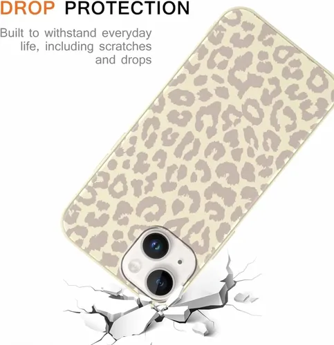 Miniatura 6 de Paquete de 3 Fundas Bonitas con Estampado de Guepardo para iPhone 13/14 de 6.1" Funda de Teléfono, Fundas de Diseño Estético de Leopardo Silicona