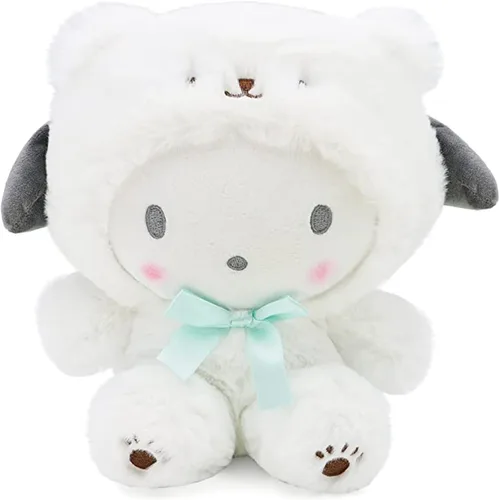 Peluche de Oso Blanco Kawaii de Dibujos Animados Serie Cross-Dressing, Muñeca de Peluche Suave Juguetes Suaves Lindos, Almohada de Peluche Animales