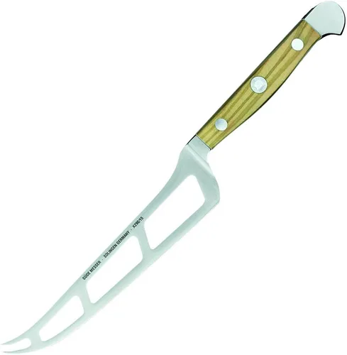 Güde Alpha Olive Series Cuchillo de queso forjado a mano/dentado, 6 pulgadas, acero endurecido en hielo, fabricado en Solingen, Alemania desde 1910
