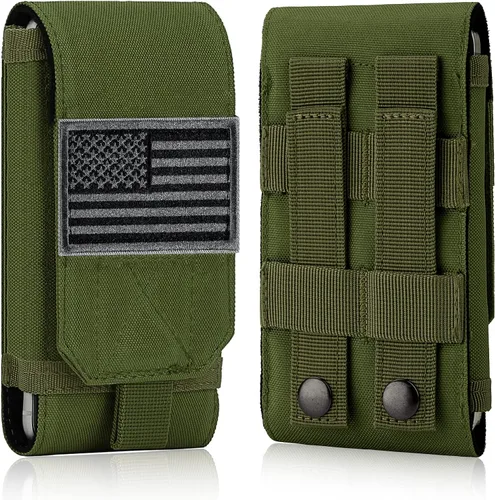 Miniatura 9 de Funda táctica Molle para teléfono, bolsa resistente con parche de bandera para iPhone 17 Pro Max/17 Pro/17/16 Pro Max/16 Plus/15 Pro Max/14 Pro