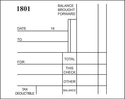 Miniatura 7 de Cheques comerciales manuales, seguridad azul, 3 a una página con trozo, 250