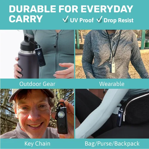 Miniatura 4 de Alarma de seguridad personal para mujeres, hombres y niños, alarma personal para viajes, segura e impermeable, llavero de autodefensa para mujeres