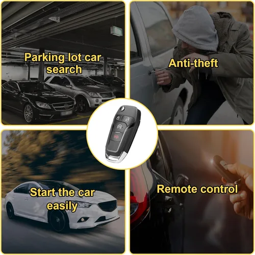 Miniatura 4 de Llavero Flip Key Compatible con 2015 2017 2016 2017 2018 2019 2020 Ford F150 F250 F350 F450 F550 Super Duty Ranger XLT Raptor, Control Remoto