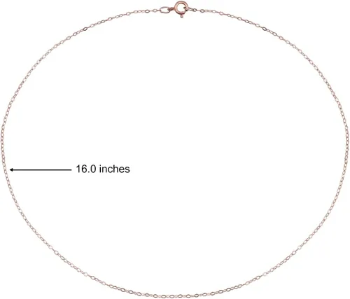 Miniatura 63 de Hoops & Loops Collar de plata de ley 925 de 0.035 in de fino y delicado collar de cadena de cable para mujeres, adolescentes, niñas, hombres, 16