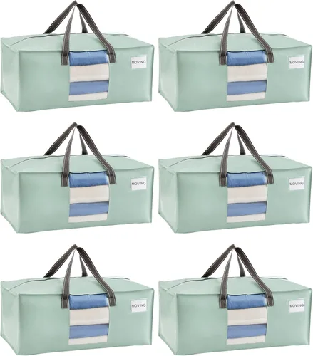 Miniatura 33 de VENO Paquete de 4 bolsas de mudanza resistentes, bolsas de embalaje transparentes para una fácil visibilidad, alternativa a las cajas de mudanza